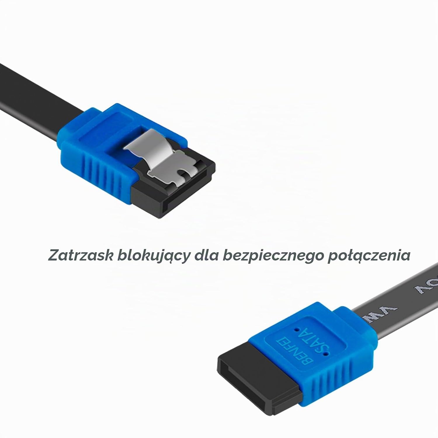 Thumbnail 2 de BENFEI zestaw 3 kabli SATA III 6 Gb/s, 45,7 cm z zatrzaskami