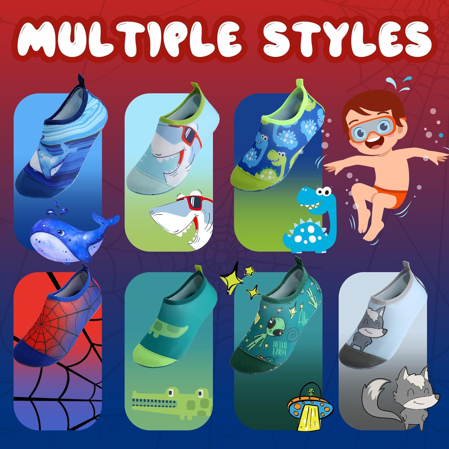 Thumbnail 2 de Kids Swim Water Shoes for Boys and Girls: Breathable, Quick-Dry Aqua Socks for Kids