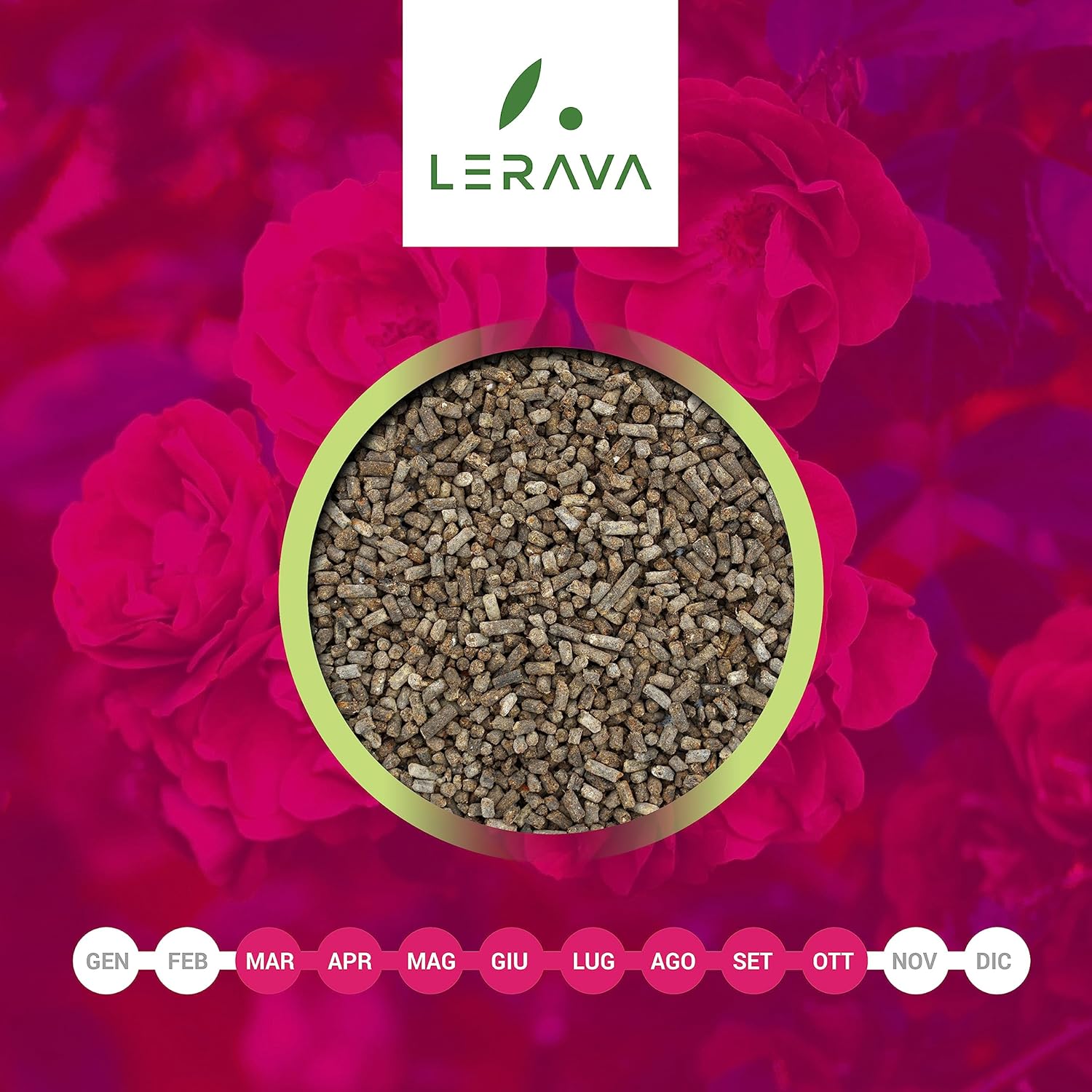Thumbnail 4 de LERAVA Concime Rose organico (2x800g): fertilizzante 100% biologico per rose in vaso e a terra