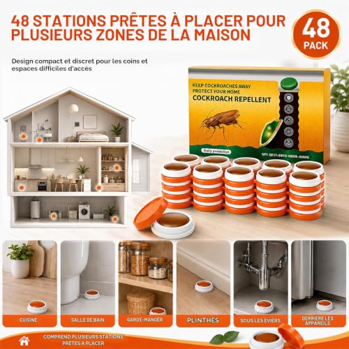 Thumbnail 2 de Heliovance 48 Pièces Piège Anti Cafard – Lot pratique pour la maison