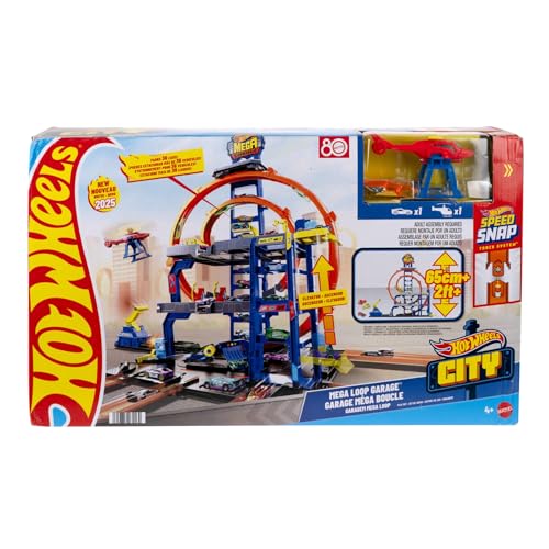 Thumbnail 5 de Hot Wheels JLC05, pista 3 niveles y almacenamiento 37 coches