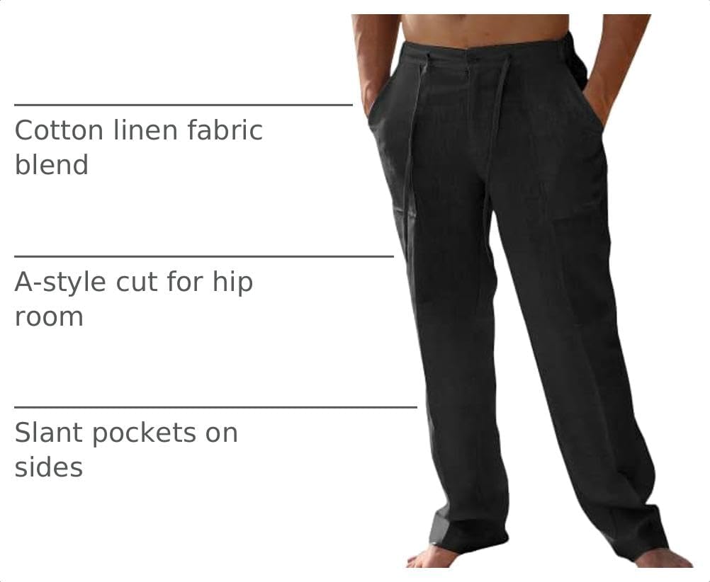 Detalle 2 de PASLTER Mens Linen Pants