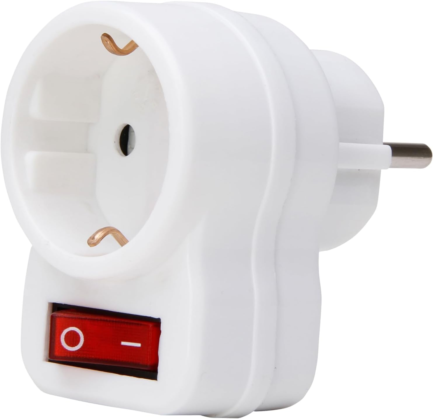 Detalle de Kopp Zwischenstecker mit Schalter, 1 Stück, arktis/weiß – 3600 W max.
