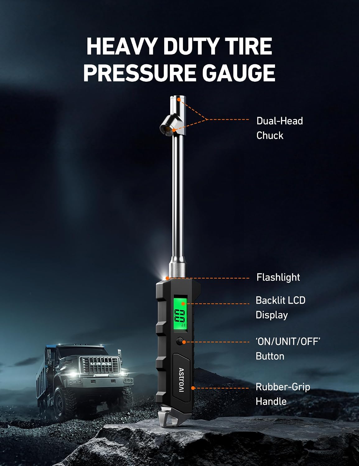 Thumbnail 1 de AstroAI Digital Tyre Pressure Gauge 230 PSI