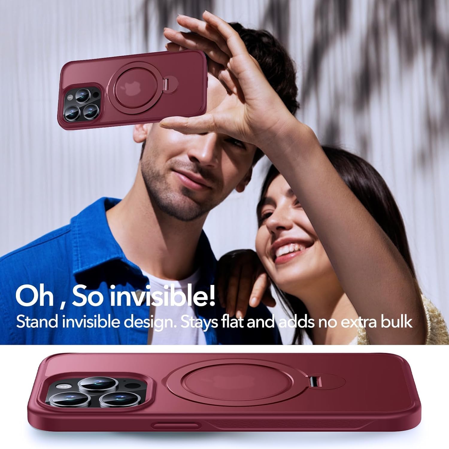 Thumbnail 6 de Anqrp 360° All-in-One-Ständerhülle für iPhone 15 Pro – MagSafe kompatibel, matt, Stoßfest und langlebig