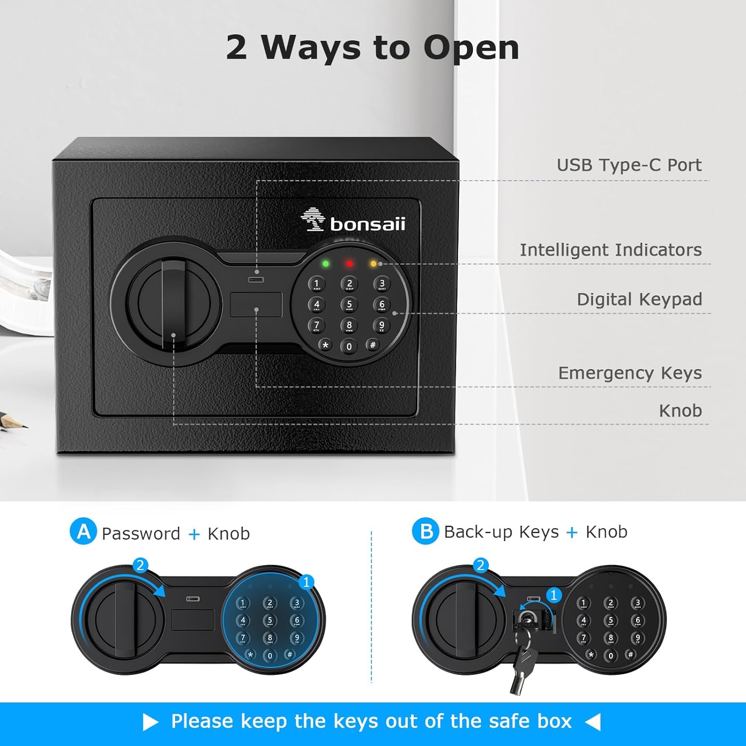 Thumbnail 4 de Bonsaii Safe Box 6.6L small safe 🛡