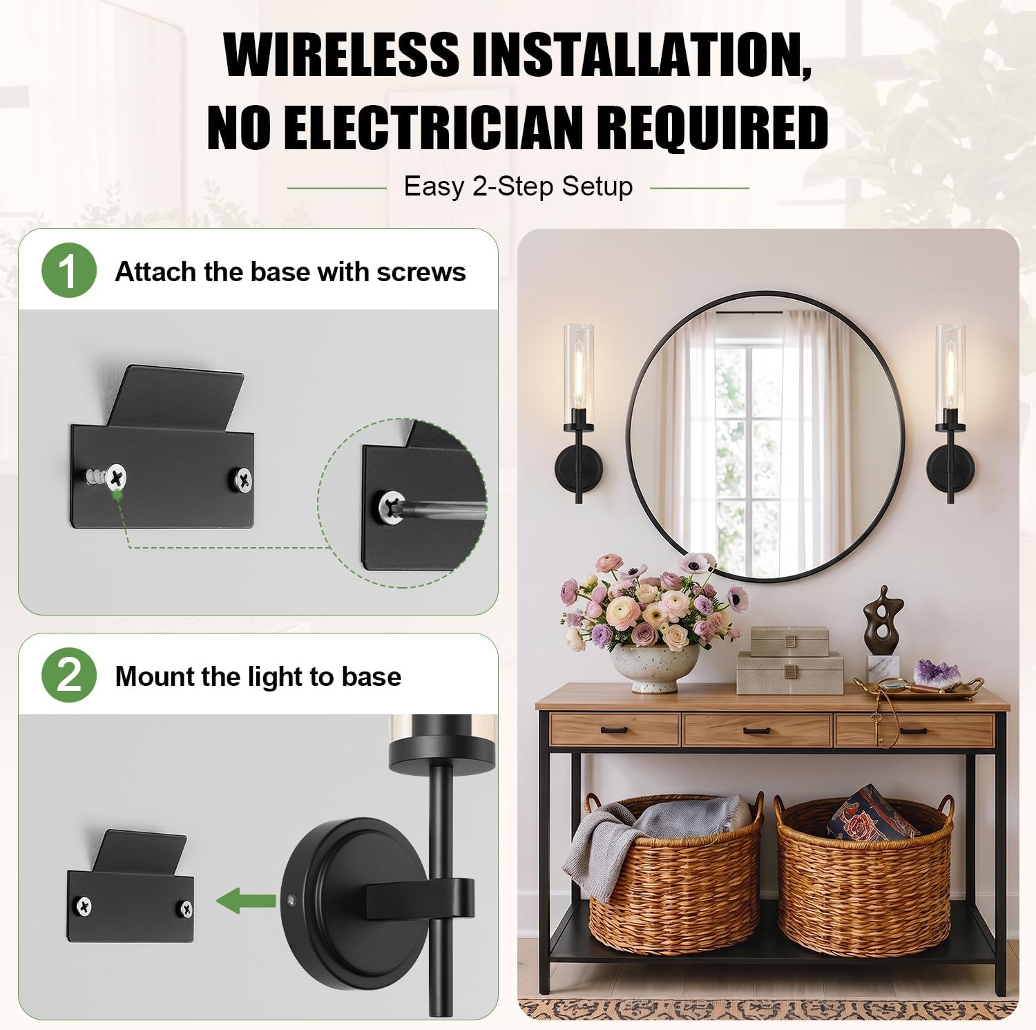 Thumbnail 6 de Rechargeable Wall Sconces, Set of 2