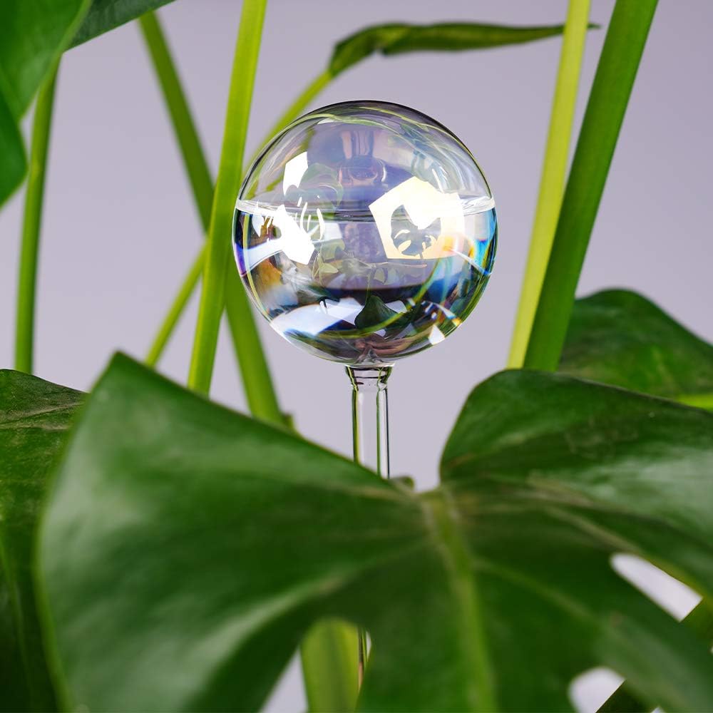 Thumbnail 5 de [2 PCS] Iridescent Rainbow Gradient Glass Self-Watering Spikes – Automatic Plant Waterers