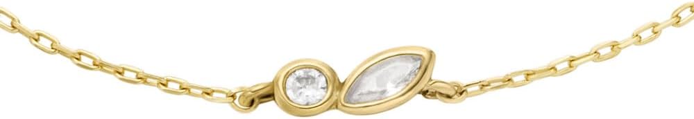 Detalle de Fossil Damenarmband Heritage Messing Kettenarmband – Goldfarben, 16,5 cm + 2,5 cm