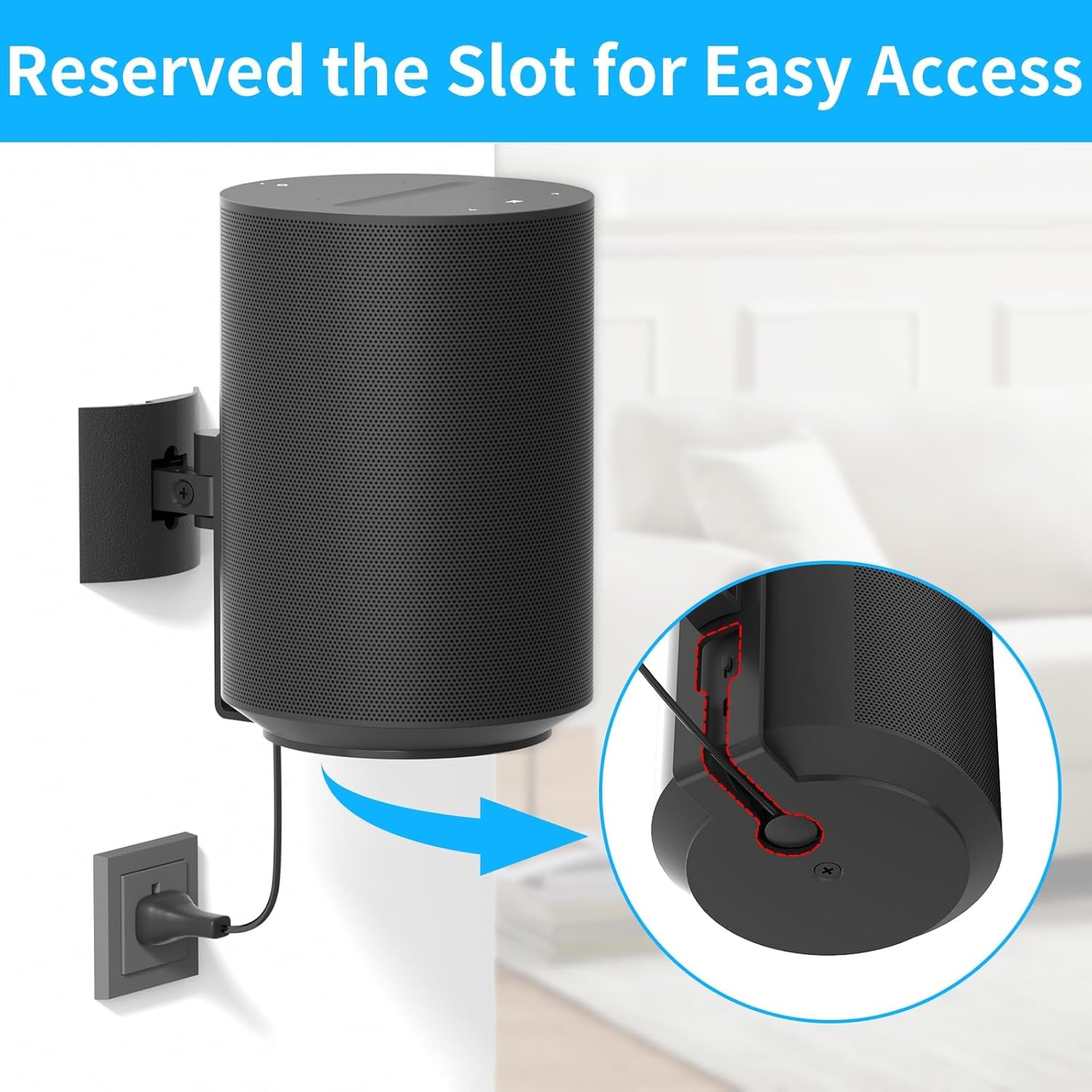 Thumbnail 3 de Speaker Wall Mount or Ceiling Mount for Sonos Era 100