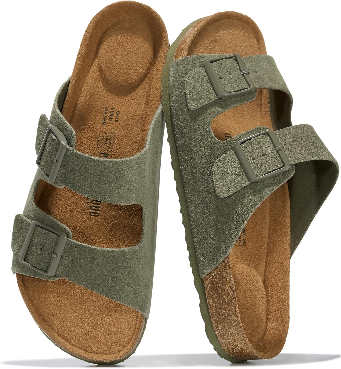Detalle de Project Cloud Heritage Leather Men's Sandals with Memory Foam Insole