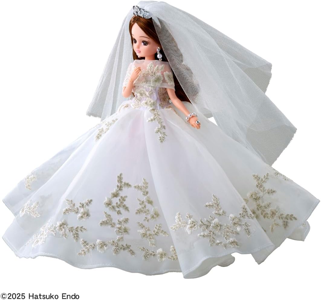 Detalle 2 de タカラトミー Photogenic Rica Hatsuko Pea Wedding Style フォトジェニックリカ 可動ボディドール