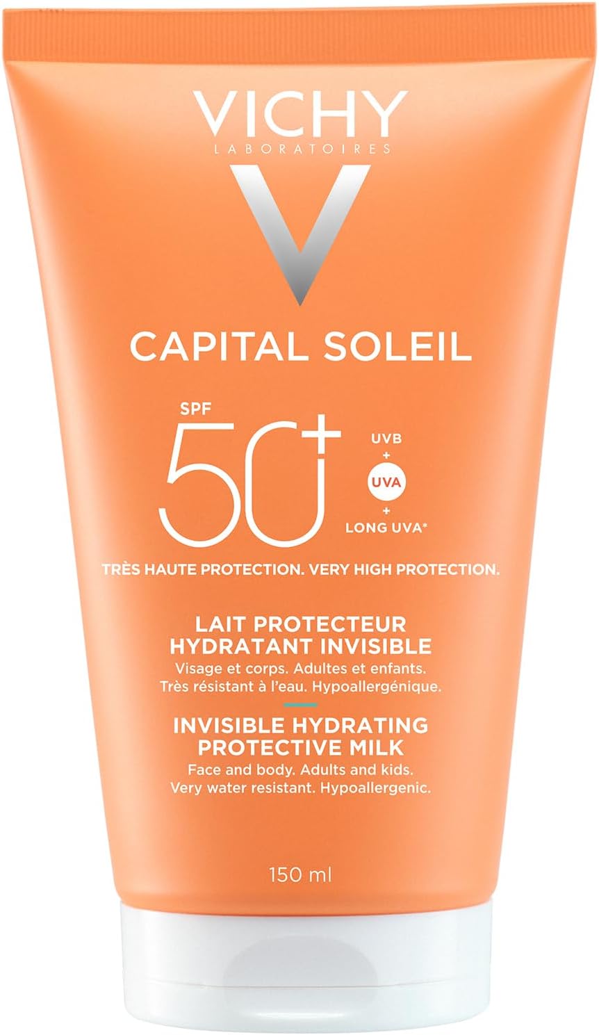 Detalle de Vichy Capital Soleil Lait Hydratant Invisible SPF50+ – 150 ml