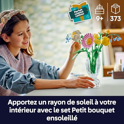 Detalle de LEGO Botanicals Petit Bouquet Ensoleillé – Jeu de Construction Fleurs Artificielles