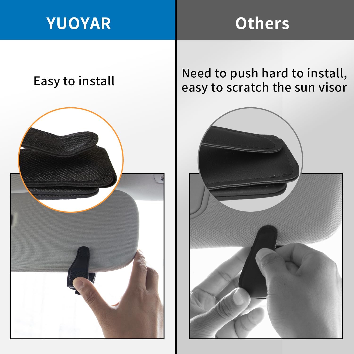 Detalle de Yuoyar 2-Pack Magnetic Sunglass Holder 🕶