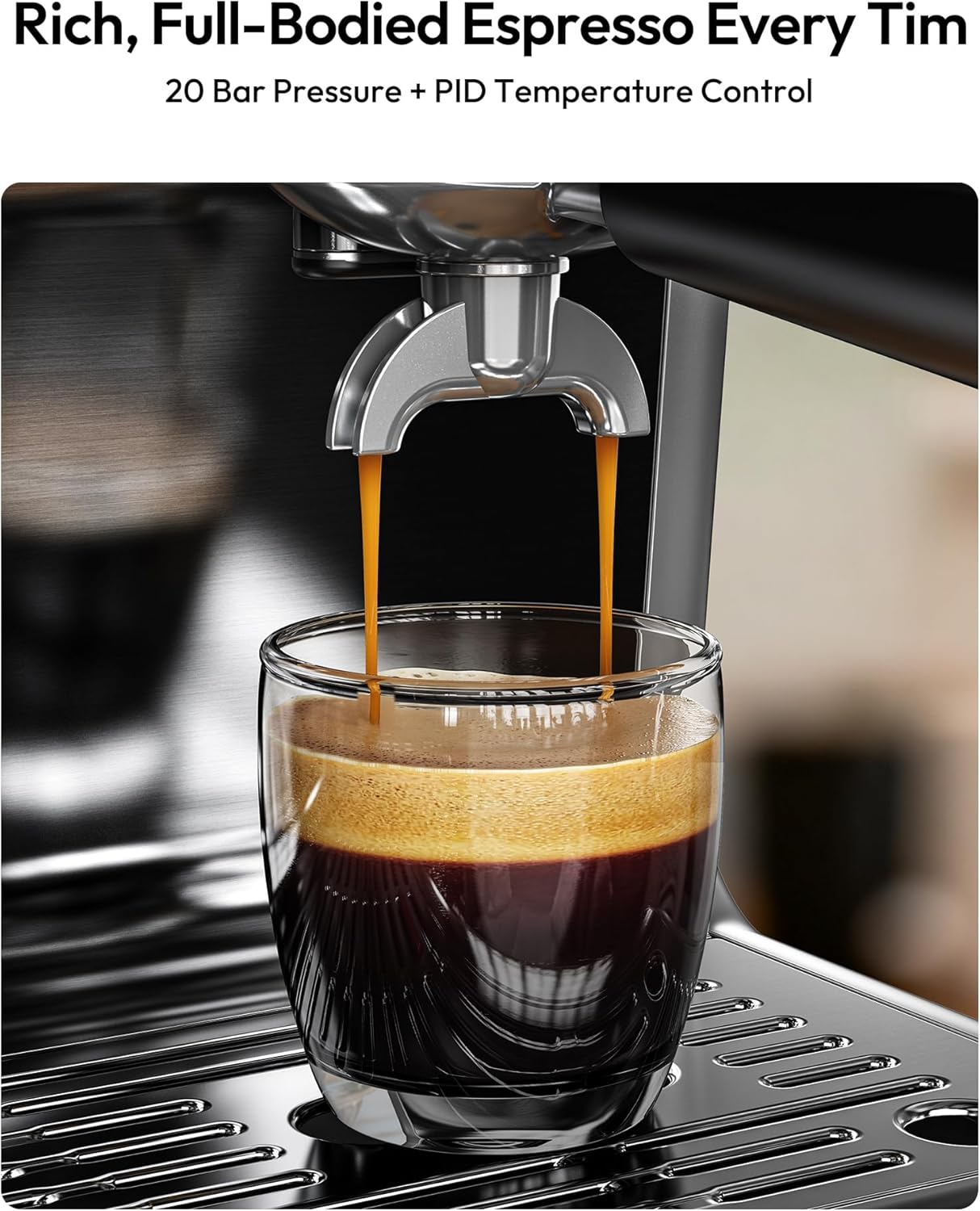 Detalle 2 de EUHOMY 20 Bar Espresso Machine ⚙