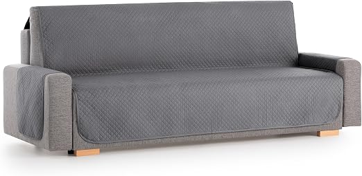 Detalle de Textilhome Funda Sofá Adele 4 Plazas Reversible Gris 🛋