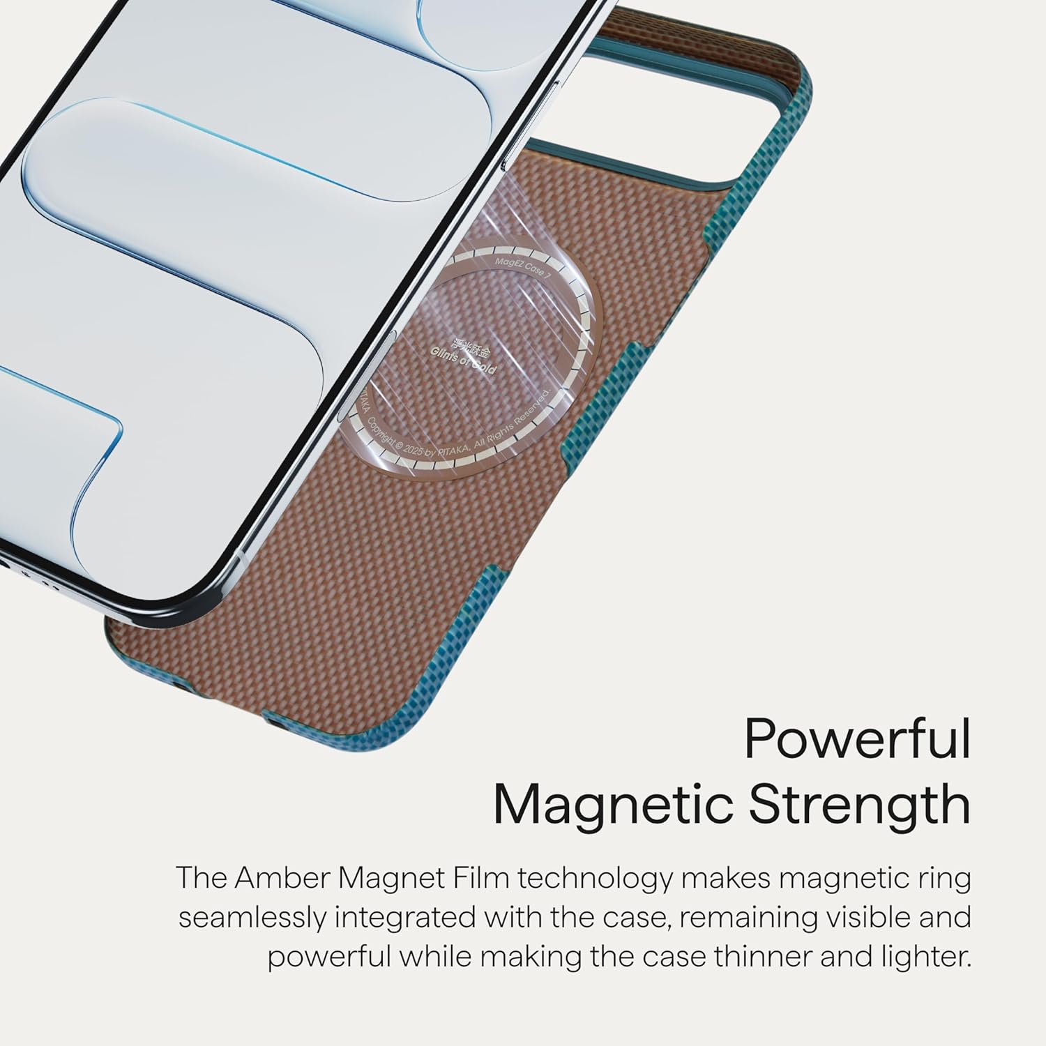 Thumbnail 5 de PITAKA Magnetic iPhone Air Aramid Fibre Protective Case (Lucid Blue) — ultra-slim MagSafe-compatible