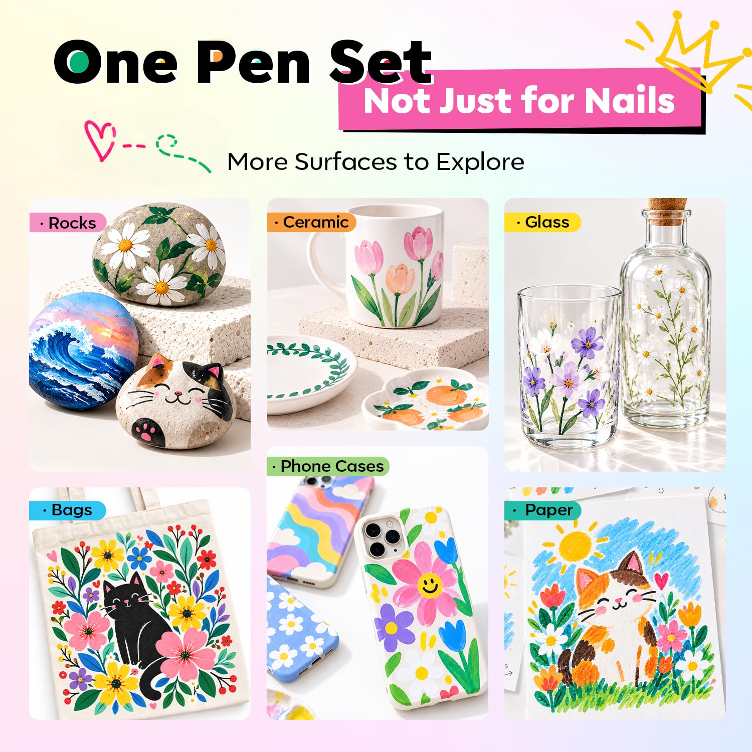 Detalle 2 de Modelones 15-Color Dual-Tip Nail Art Pens with 0.7 mm Fine Tips