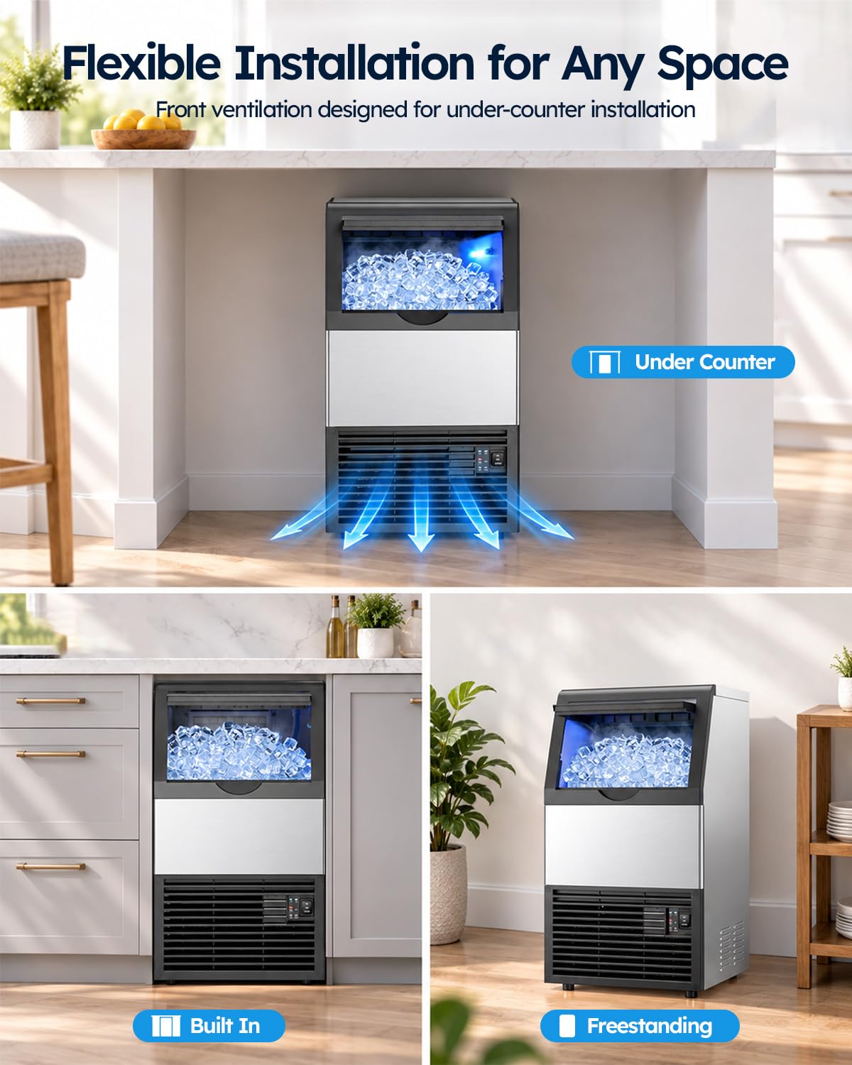 Thumbnail 6 de Mojgar Commercial Ice Maker, 33 lb ice bin