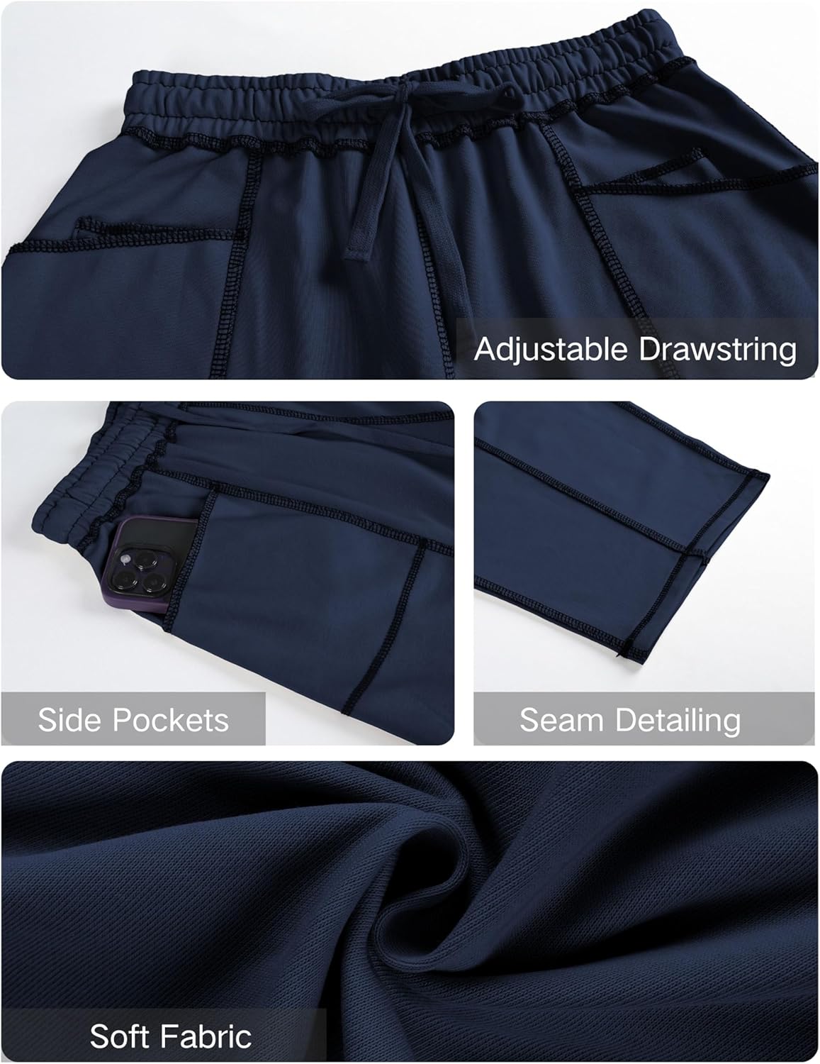 Thumbnail 5 de Athlisan Womens Baggy Barrel Pants: Wide-Leg Lounge Sweatpants with Pockets