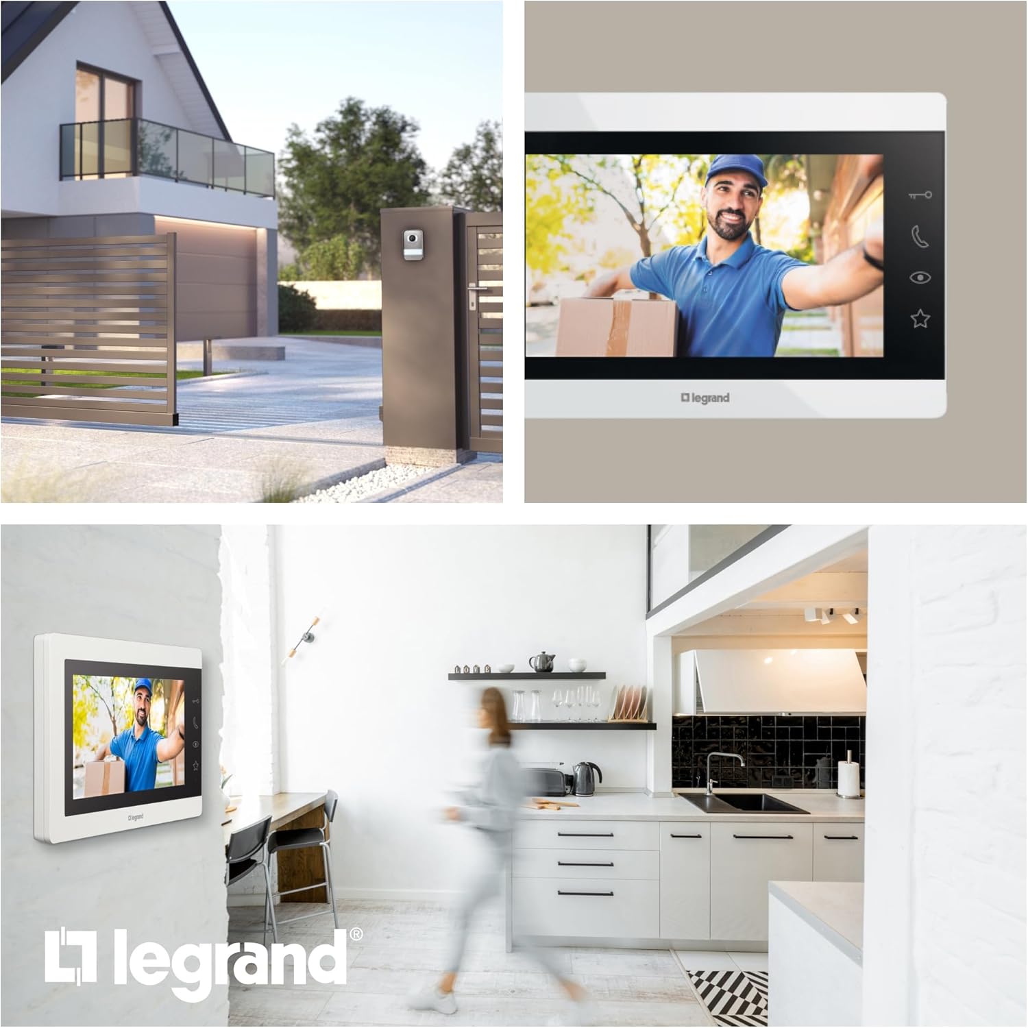 Detalle de Kit visiophone Legrand Easy Kit Essential 7 pouces blanc avec platine de rue