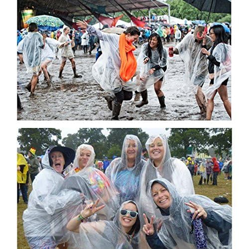 Detalle 2 de Opret Disposable Rain Ponchos 5 Pack – Emergency Waterproof Raincoats