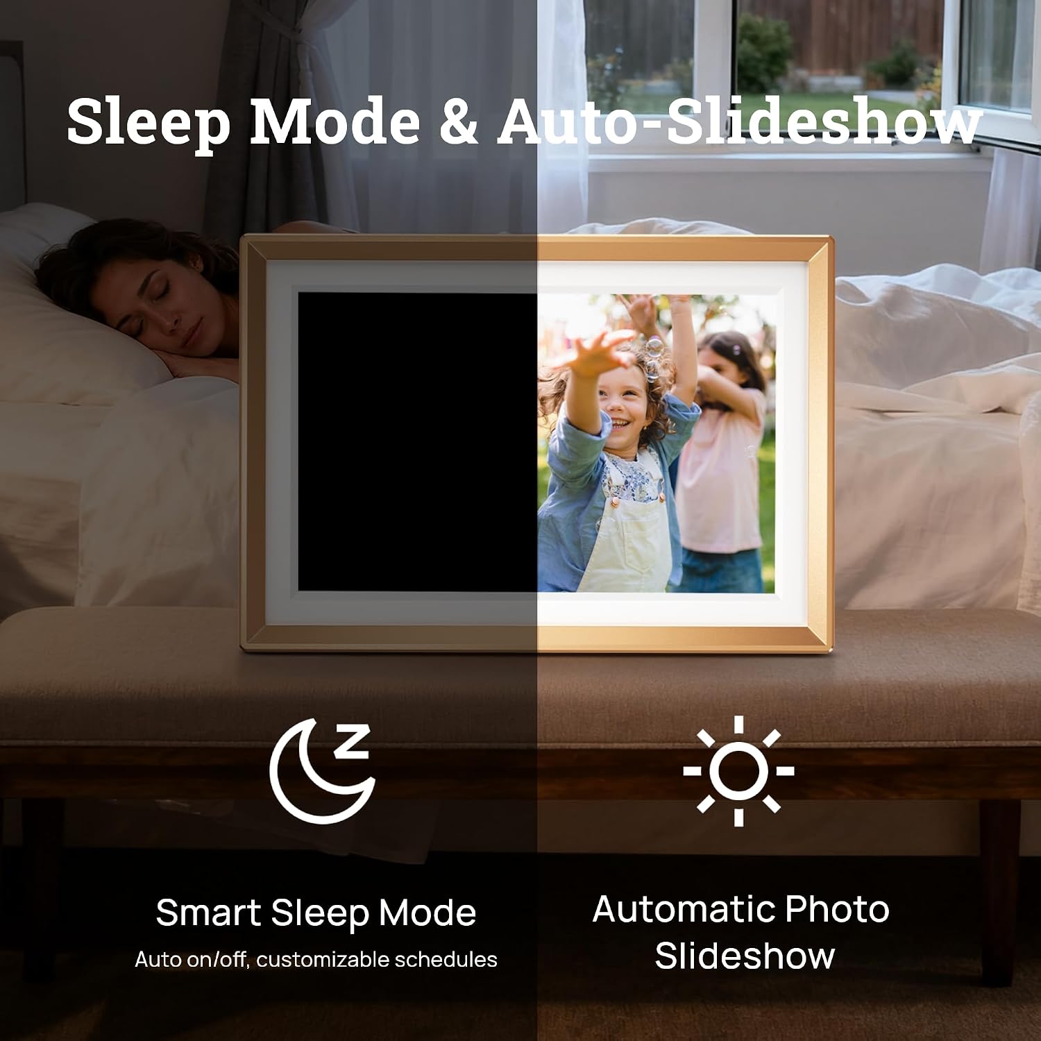Thumbnail 6 de ARZOPA 10.1" Metal Digital Photo Frame D10 Gold – Free Cloud Storage & Touchscreen