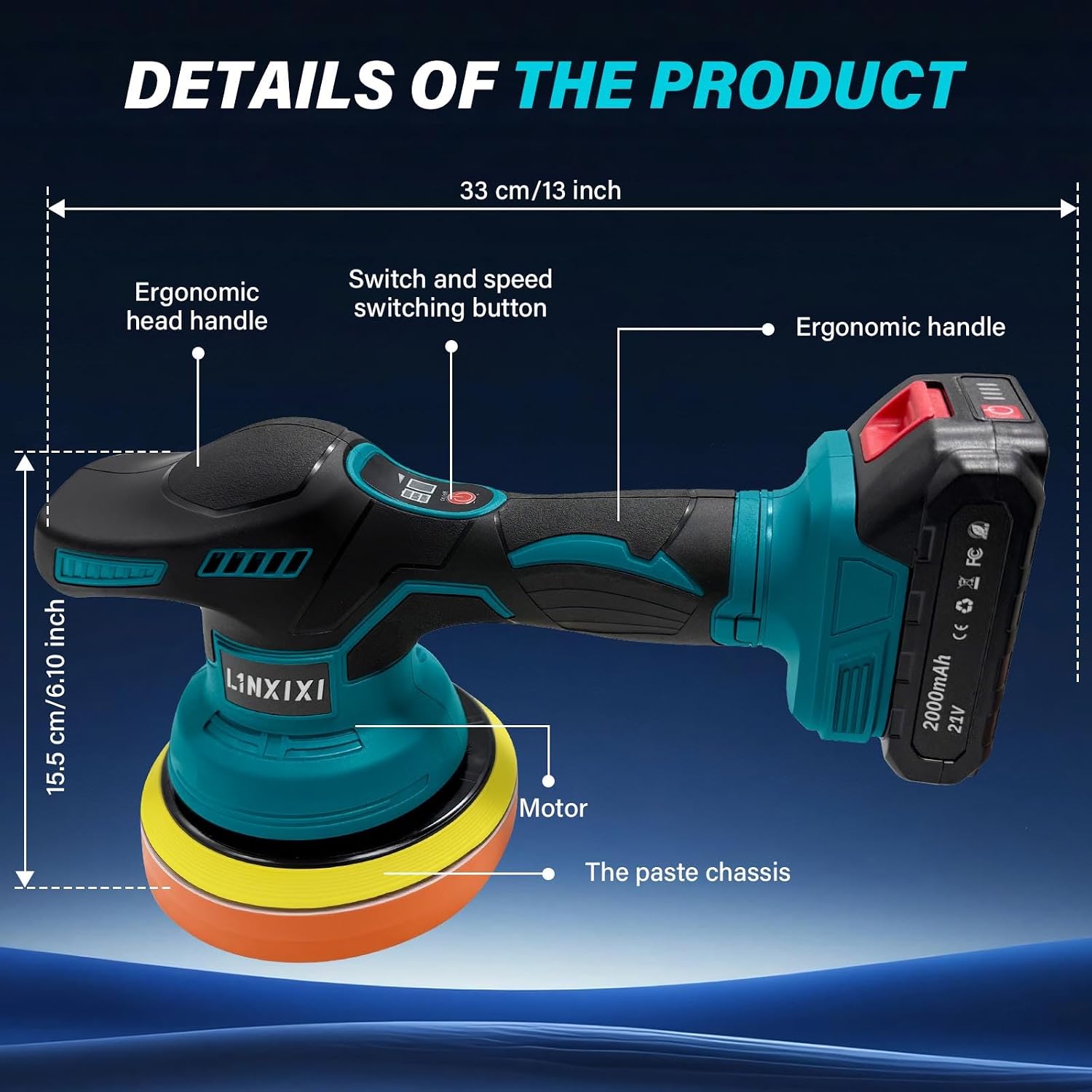 Thumbnail 3 de Makita 18V Poliermaschine Auto 6 Zoll