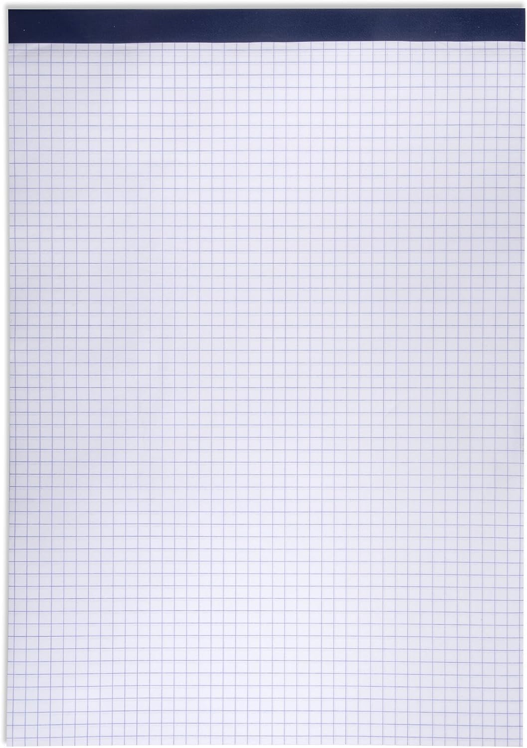 Thumbnail 1 de CONQUERANT – Lot de 5 Bloc-Notes Basic A4 Petits Carreaux 5mm, 200 pages, agrafés