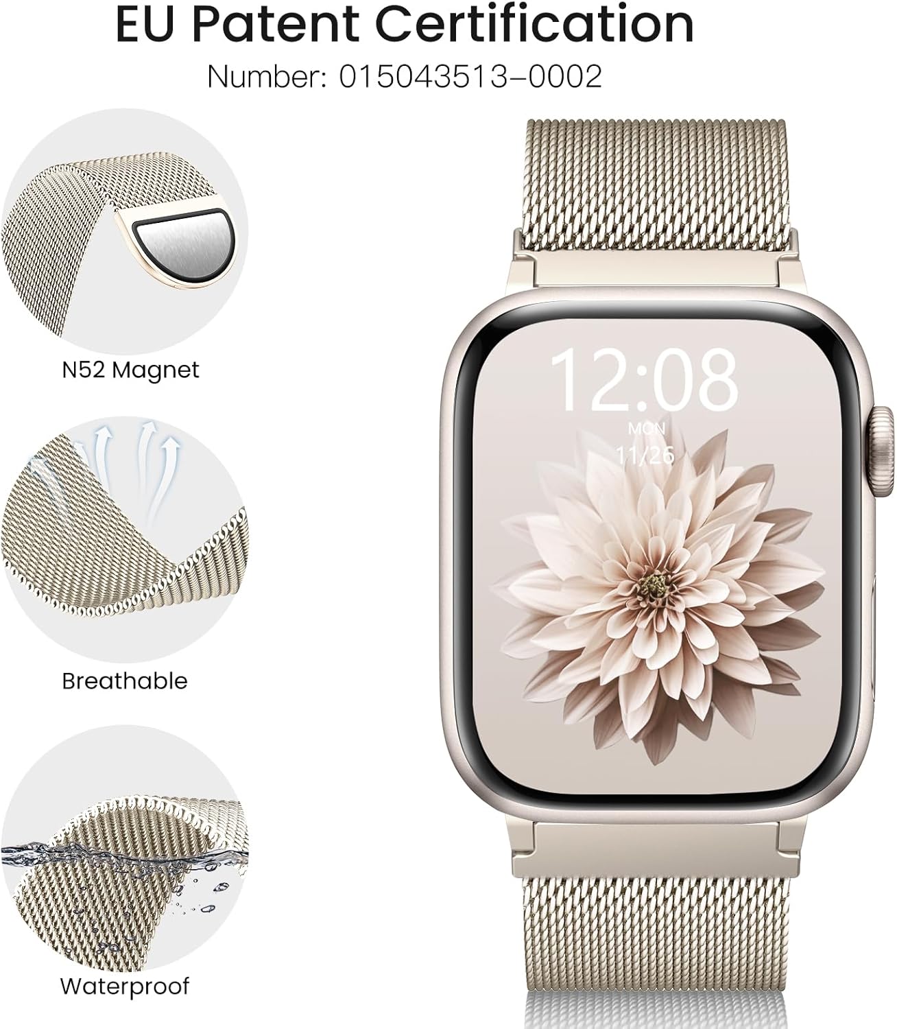 Detalle de WANLISS Original Metal Milanese Loop 38mm