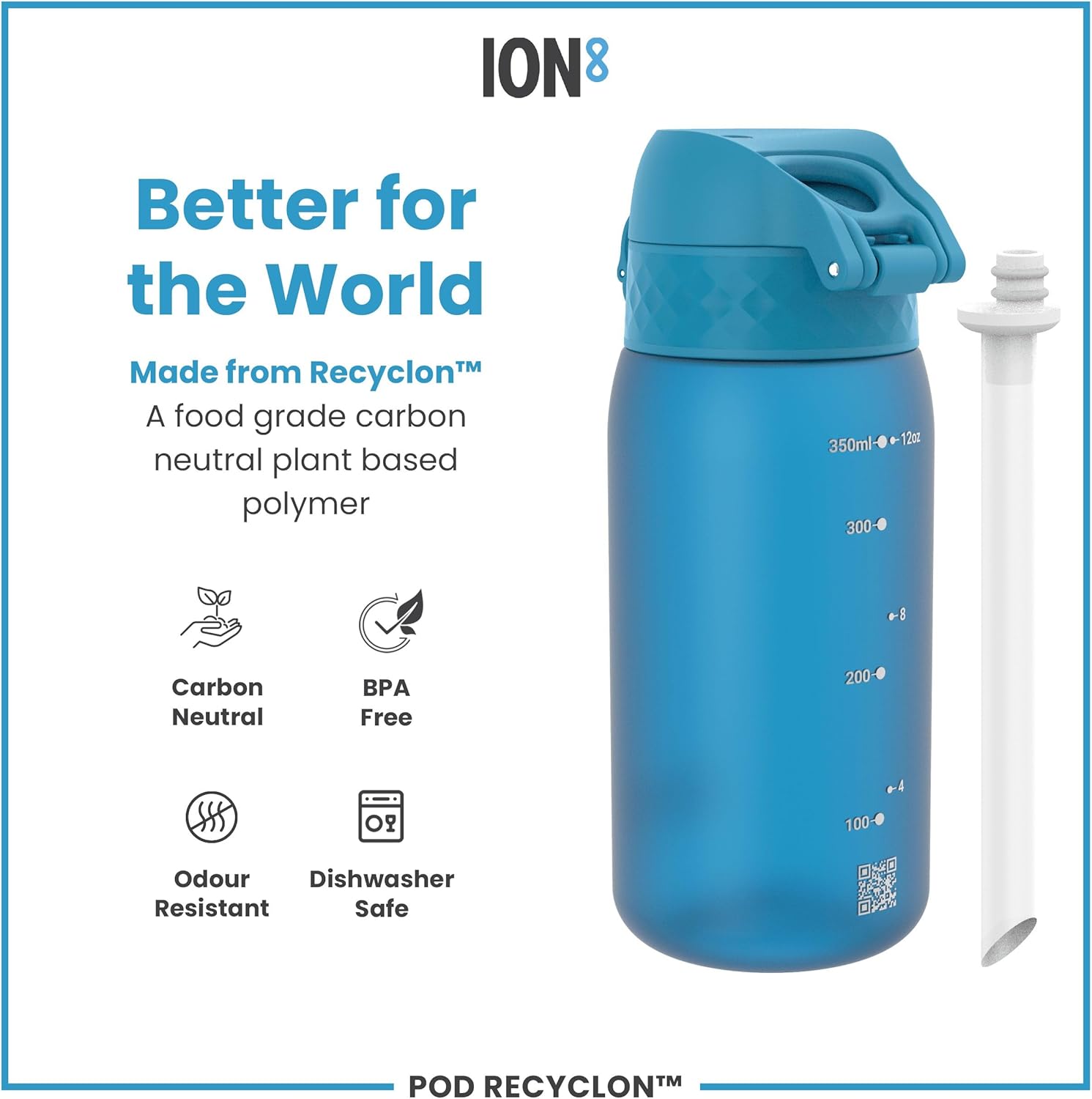 Thumbnail 4 de Ion8 Water Bottle: Leak-Proof BPA-Free Kids Bottle with Straw and Triple Lock Lid