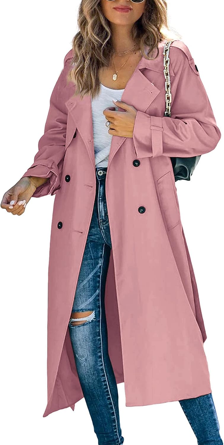 Detalle 2 de Makkrom Women's Double Breasted Trench Coat 🌬
