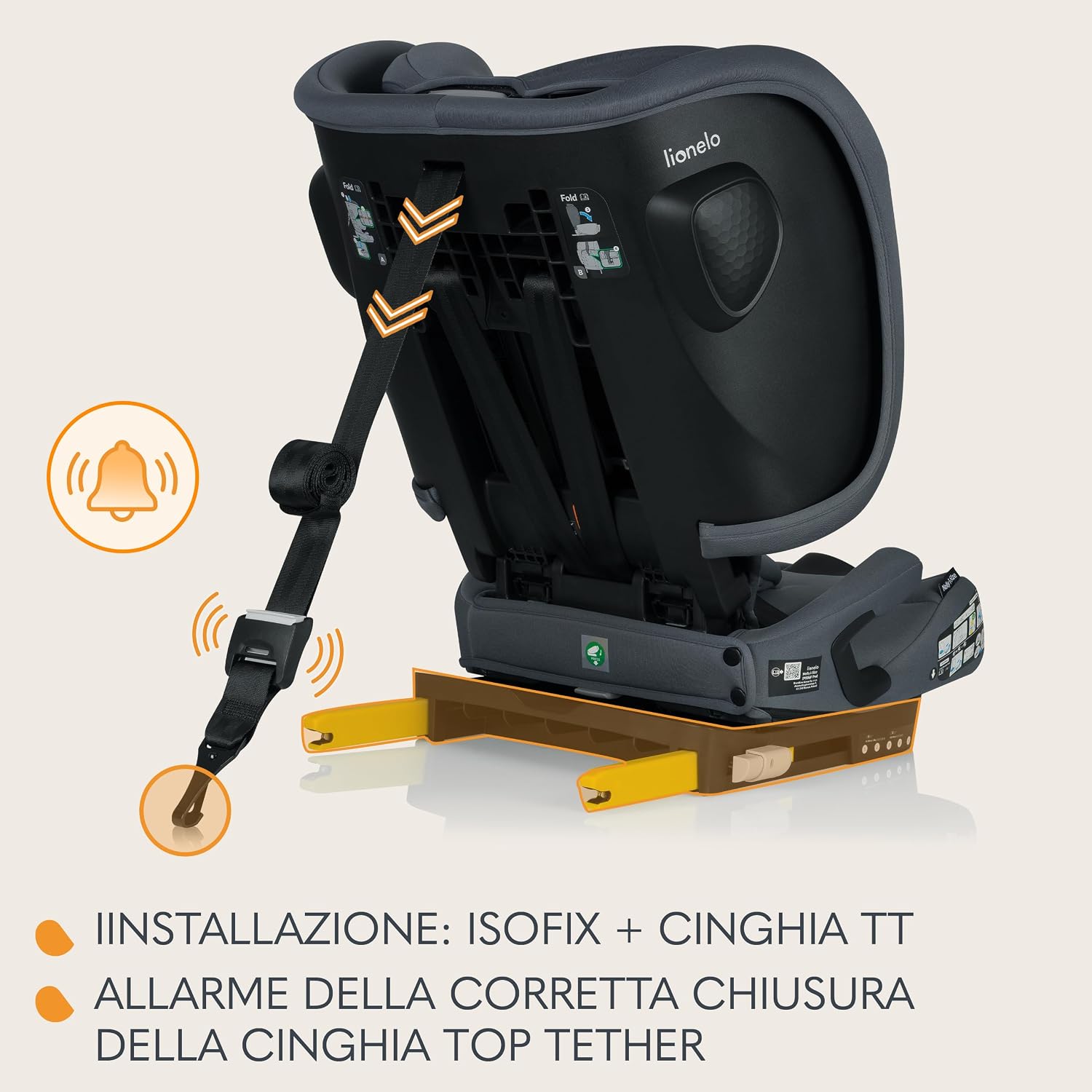 Thumbnail 2 de LIONELO NELLY i-Size Seggiolino Auto Pieghevole: comfort, sicurezza e praticità per 76–150 cm