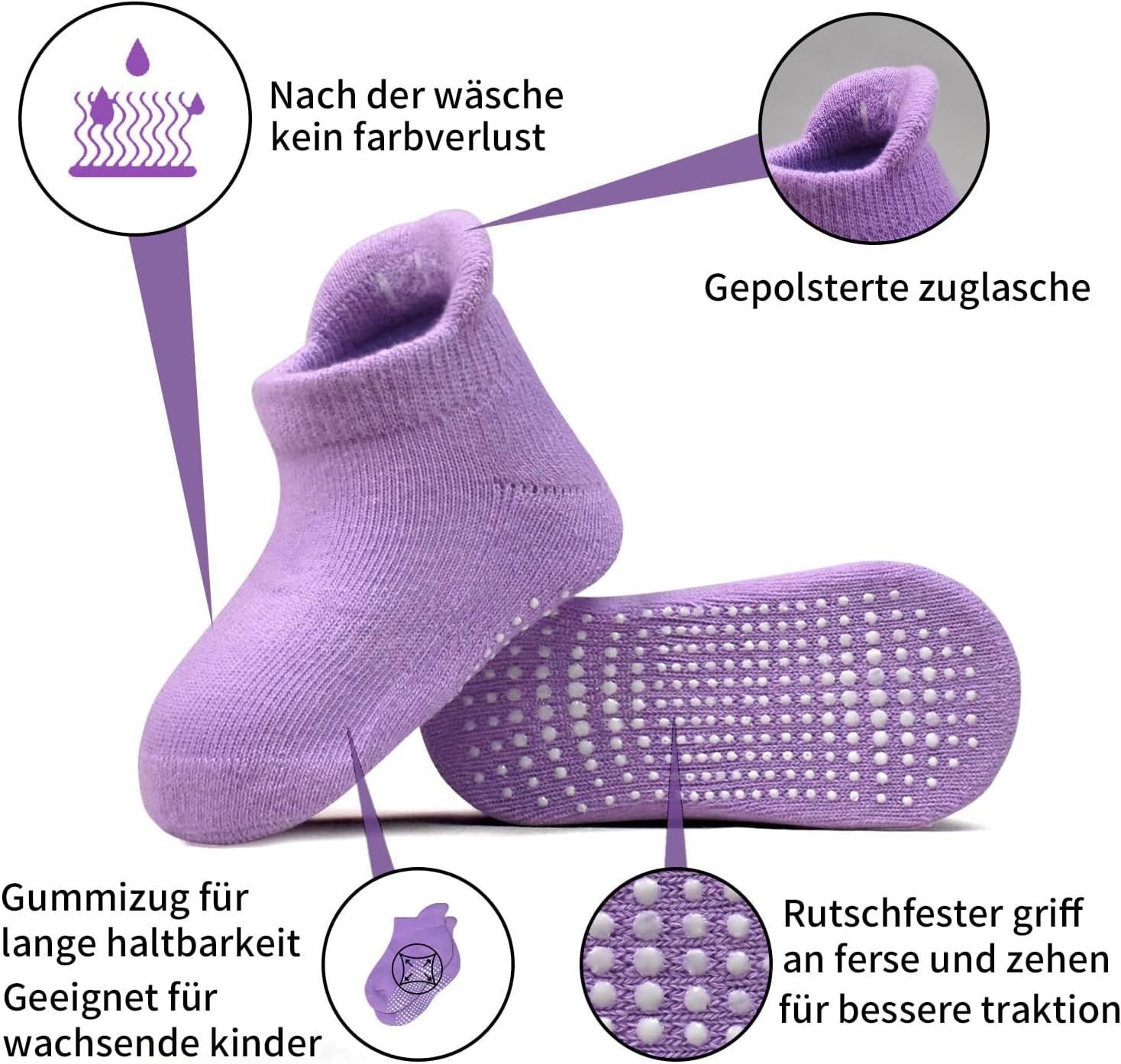 Thumbnail 2 de ARERWA Antirutschsocken Kinder (12 Paar) – Stoppersocken mit ABS für Babys & Kinder