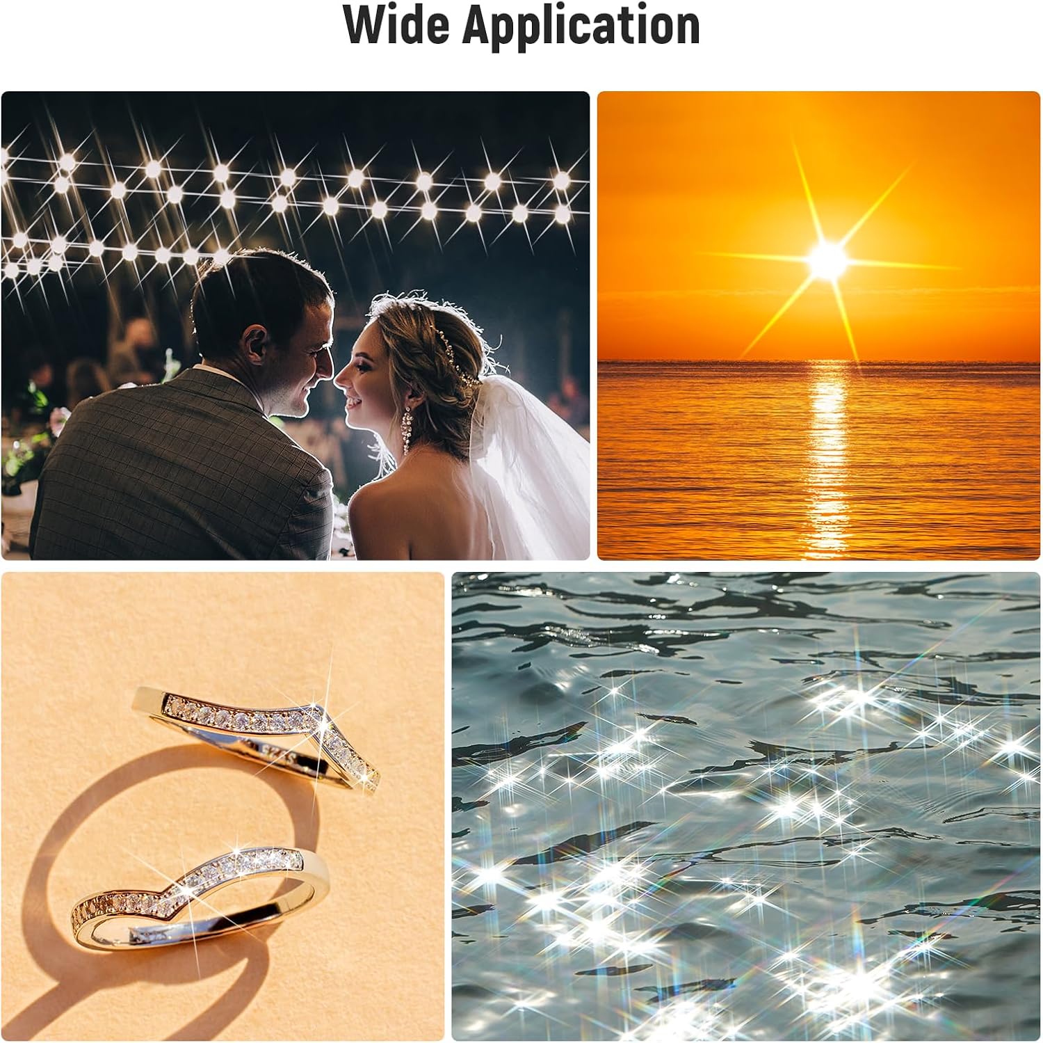 Thumbnail 3 de NEEWER Filtro Stella magnetico FL-62 per DJI Osmo Pocket 4 e 3 Creator Combo (6 punte, vetro HD multistrato)