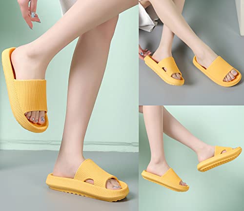 Detalle 2 de QJJQ Badeschuhe Herren Damen Cozislides – Wolke Slippers Gelb 44-45 EU