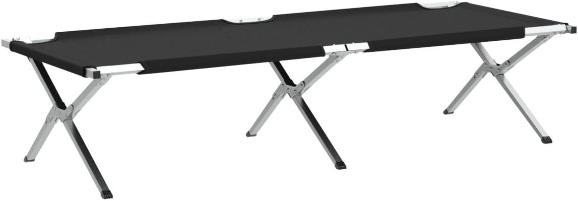 Thumbnail 3 de TRESKO XXL lit de camp pliant 190 x 64 x 44 cm en métal, Oxford (150 kg max) noir