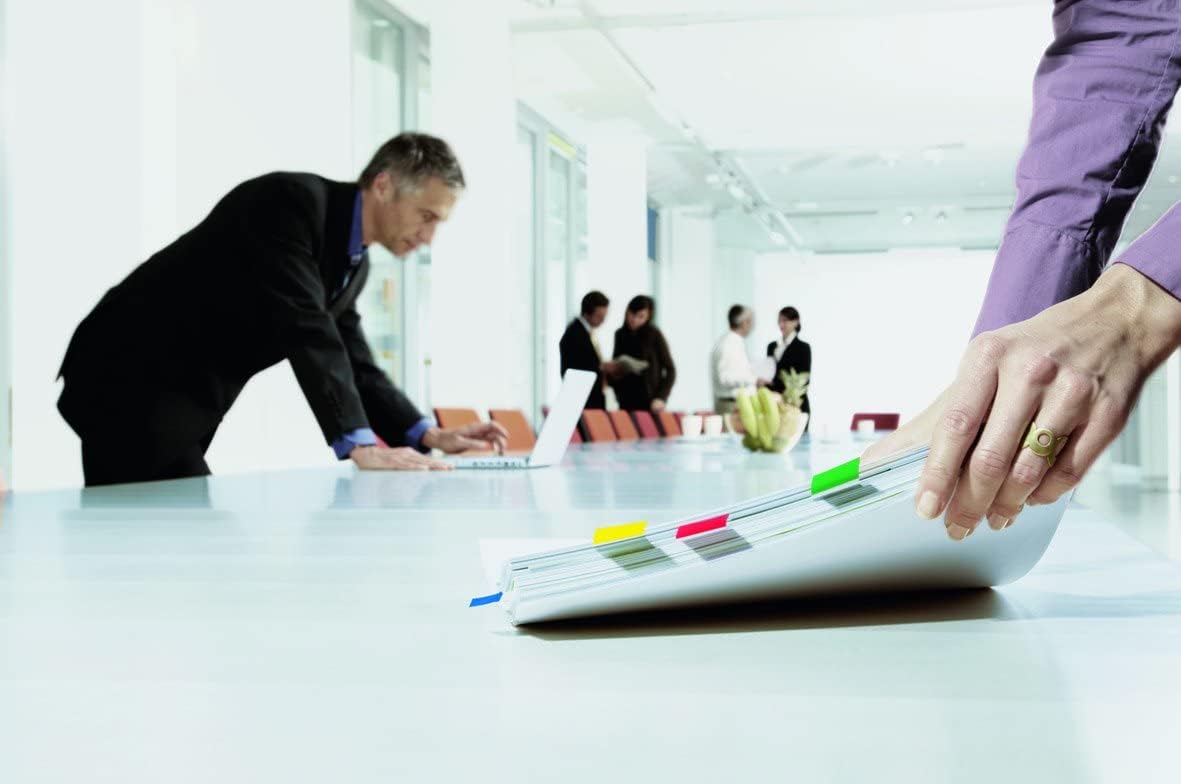 Detalle de Post-it indexflaggor medium, orange, dispenser med 50 flaggor