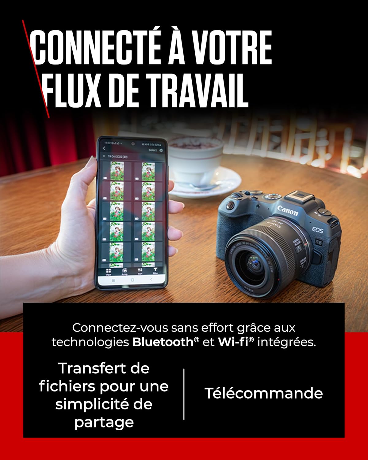 Thumbnail 4 de Canon EOS R8 : appareil photo hybride full-frame 24,2 Mpx avec Dual Pixel AF II et 4K