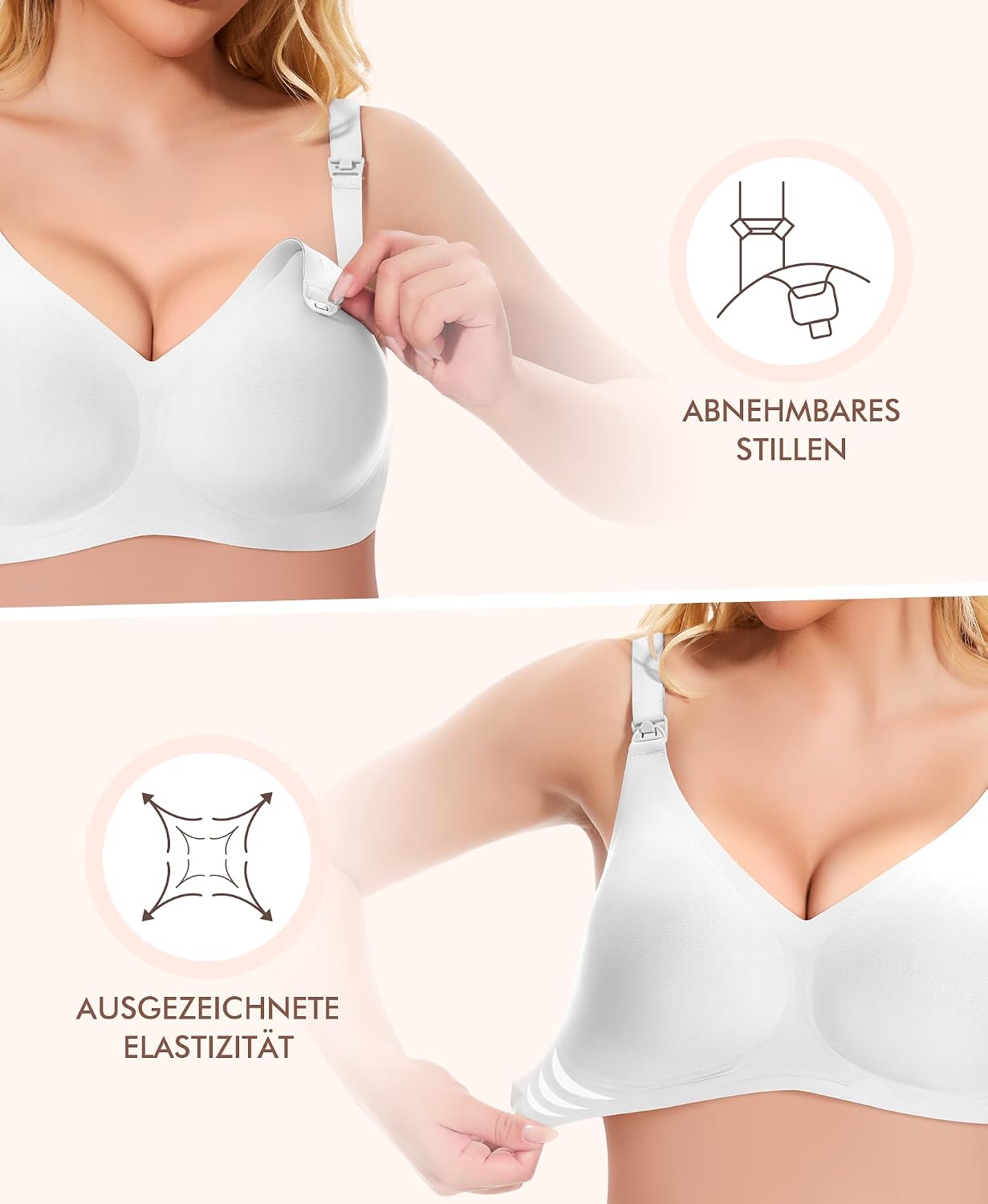 Detalle de Still-BH ohne Bügel für große Brüste