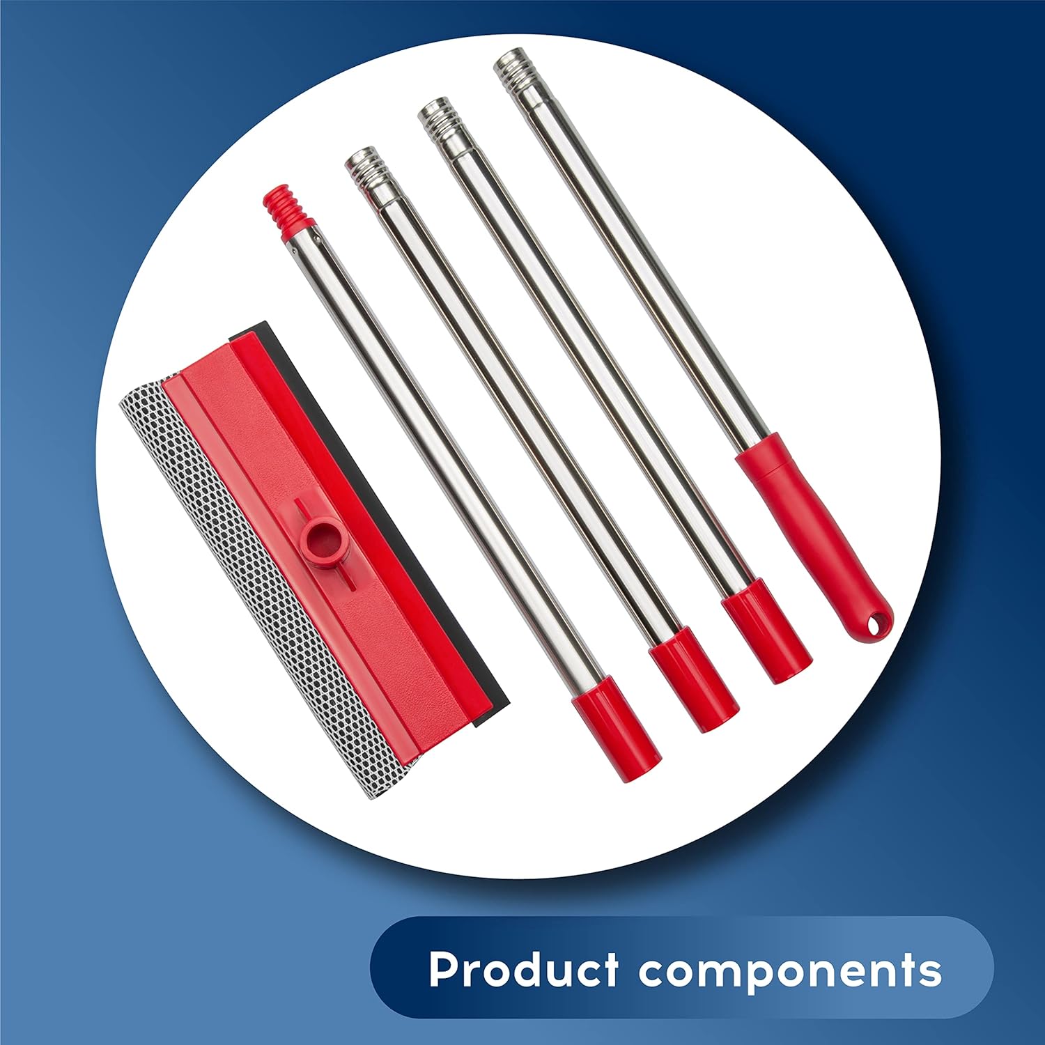 Thumbnail 6 de DSV Standard Window Squeegee: 2-in-1 Window Cleaning Kit with 55" Telescopic Pole