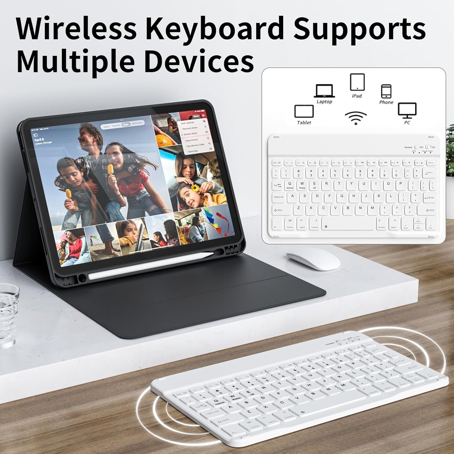 Thumbnail 3 de KVTVOU Magnetic Removable Keyboard Case for iPad A16 (2025 11th Gen) & iPad 10th Gen (2022) – Black