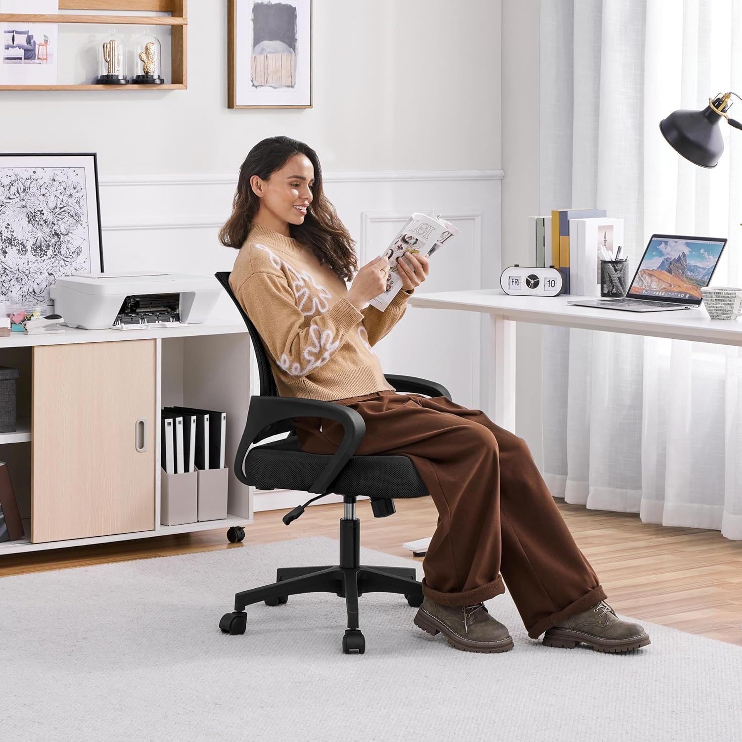 Thumbnail 1 de Yaheetech Silla Escritorio Malla Ergonomica 136 kg