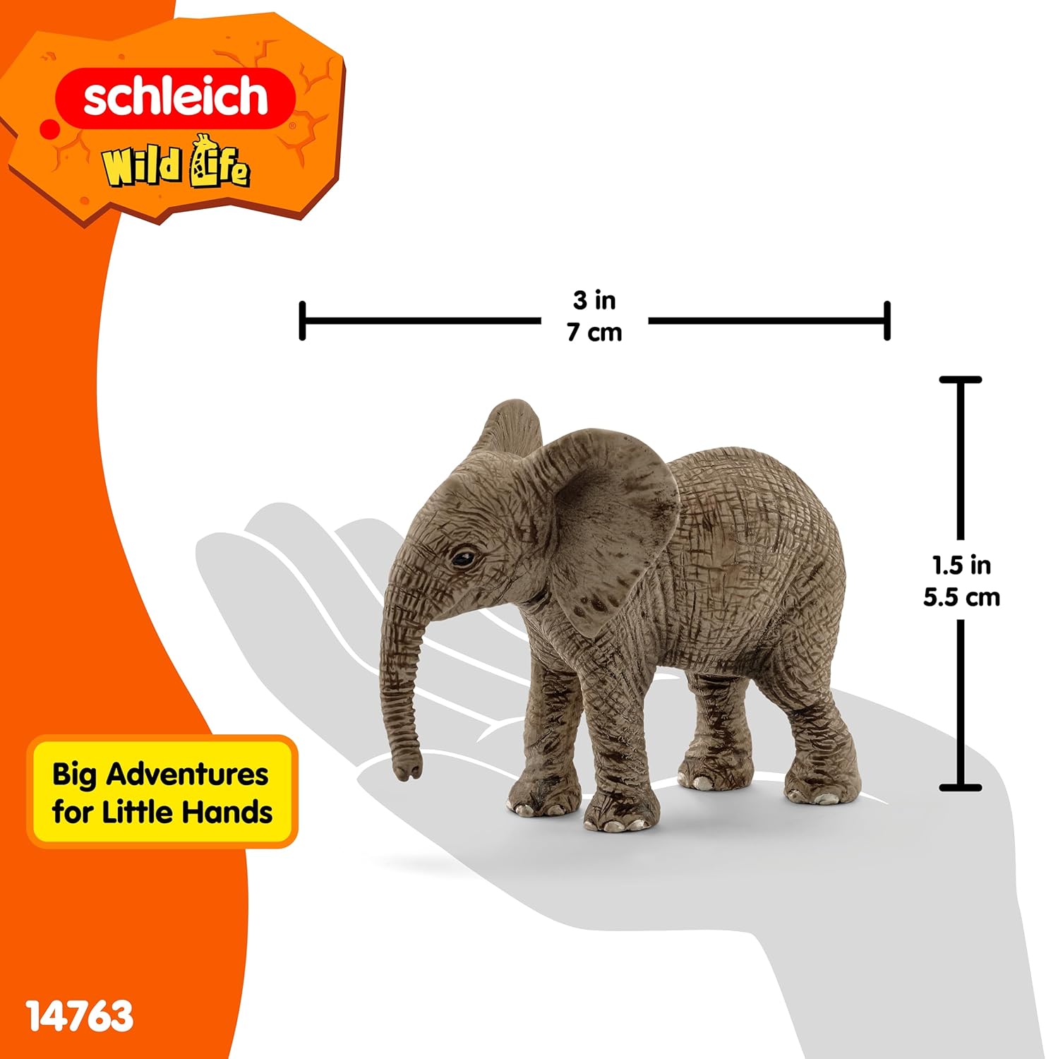 Thumbnail 3 de Schleich 14763 African baby elephant Wild Life figurine (age 3–8)