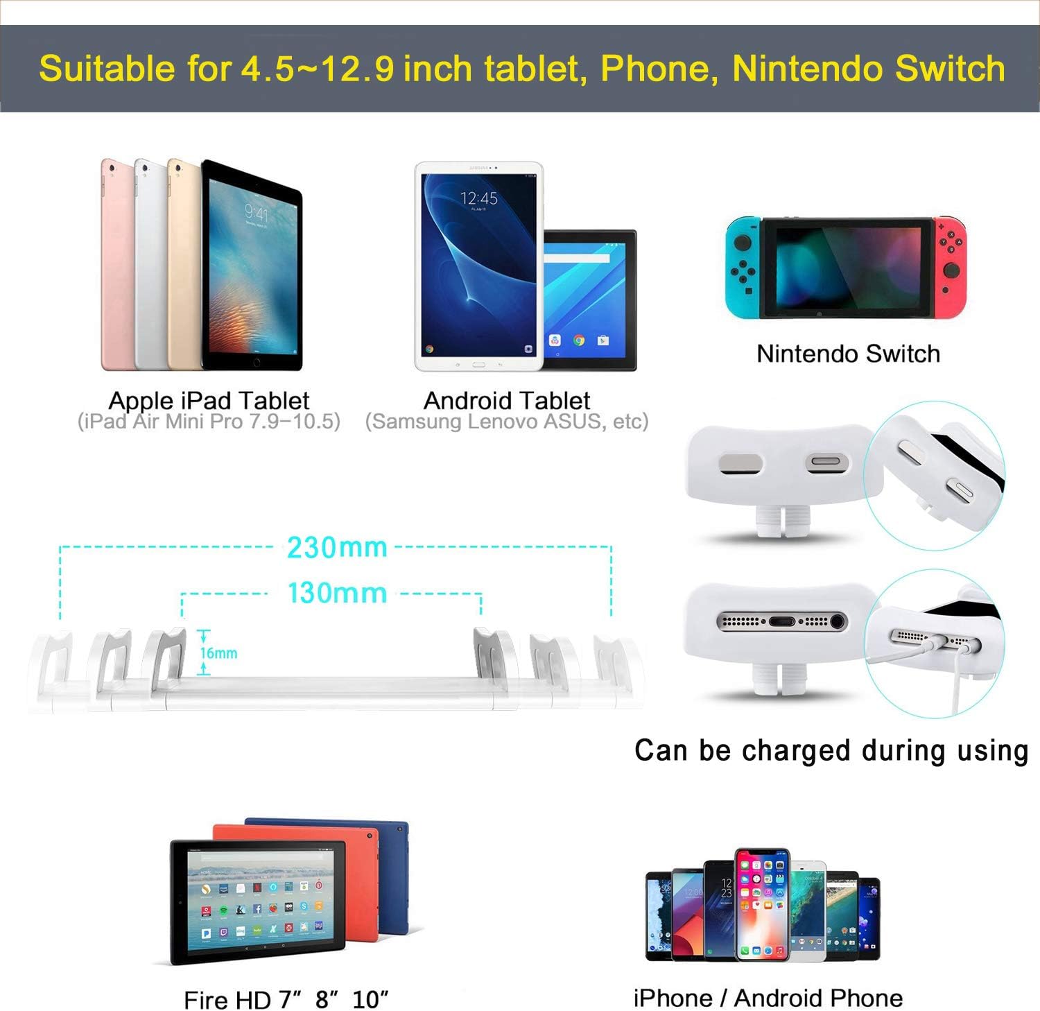 Thumbnail 4 de Adjustable Foldable Tablet Stand 360° Rotation