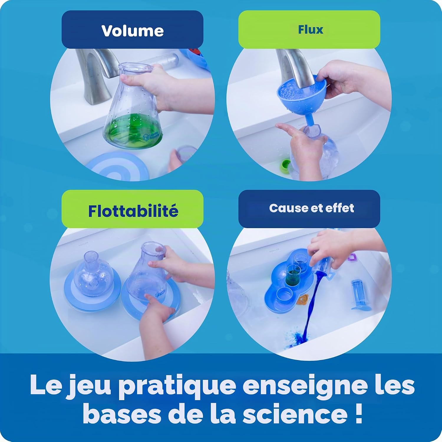 Detalle de Learning Resources Laboratoire Aquatique Splashology – Kit scientifique sur l’eau