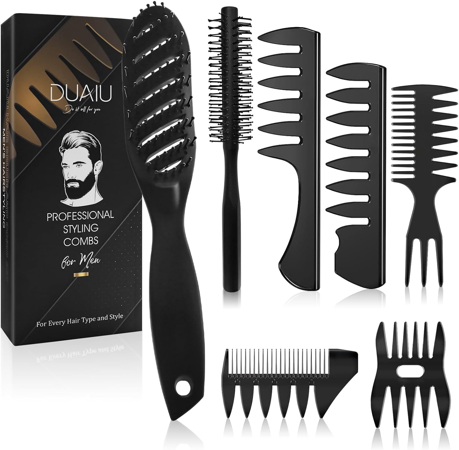 Detalle de DUAIU Set spazzole e pettini uomo 💇