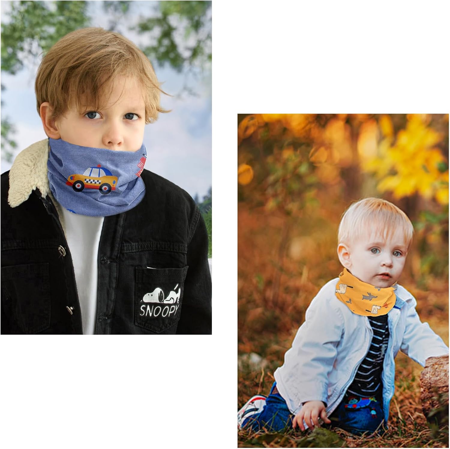 Thumbnail 6 de ZYUPHY Loop Schal Kinder – Schlauchschal aus Bio-Baumwolle (95%) mit Cartoon-Design, 4er-Set