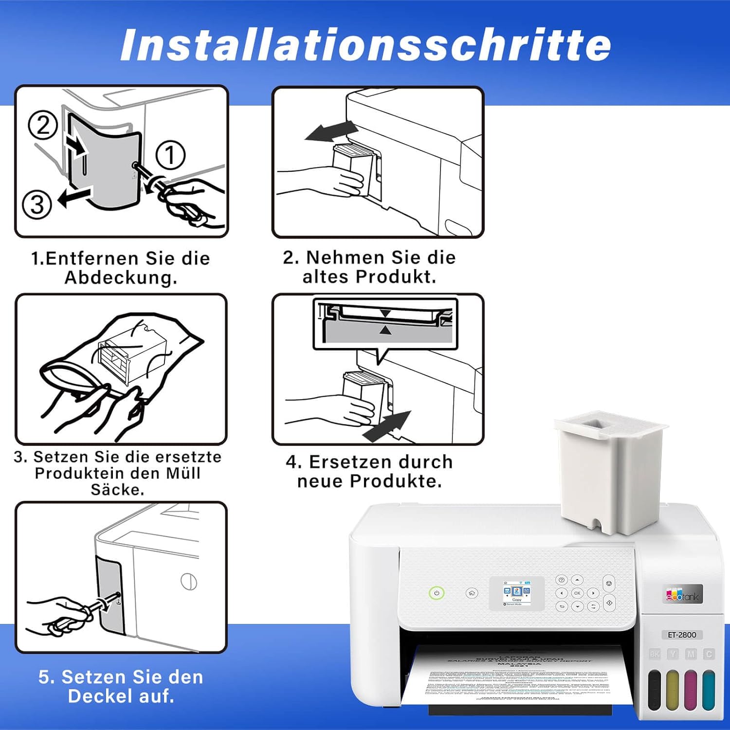 Thumbnail 5 de Ersatz-Resttintenkissen für Ecotank ET-4800 2er-Pack